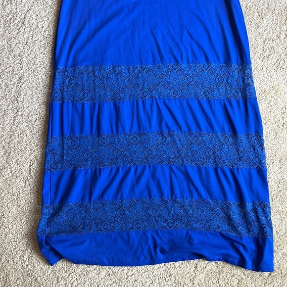 Apt 9 Blue lace tank Maxi dress size medium - Picture 2 of 6